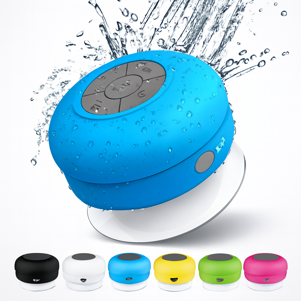Parlante Bluetooth impermeable con ventosa para ducha