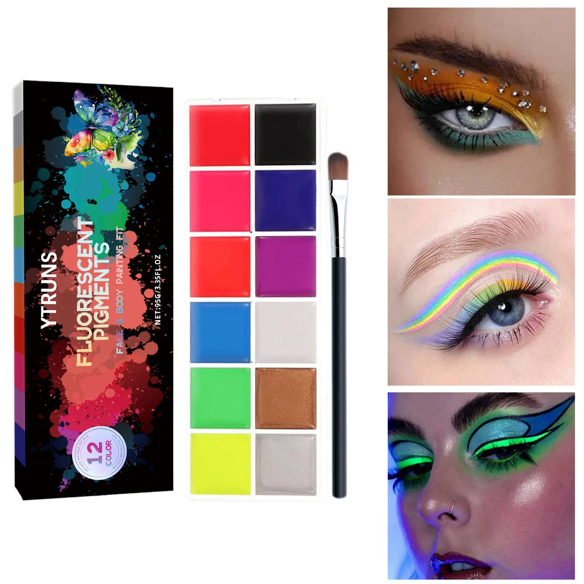 Paleta de Pintura Facial y Corporal 12 Colores