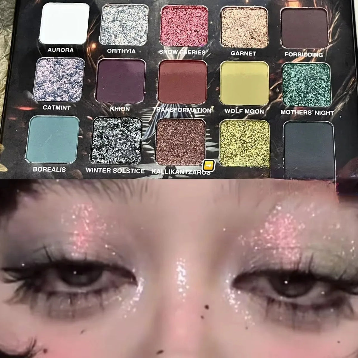 Paleta de Sombras Gótica 15 Colores Halloween