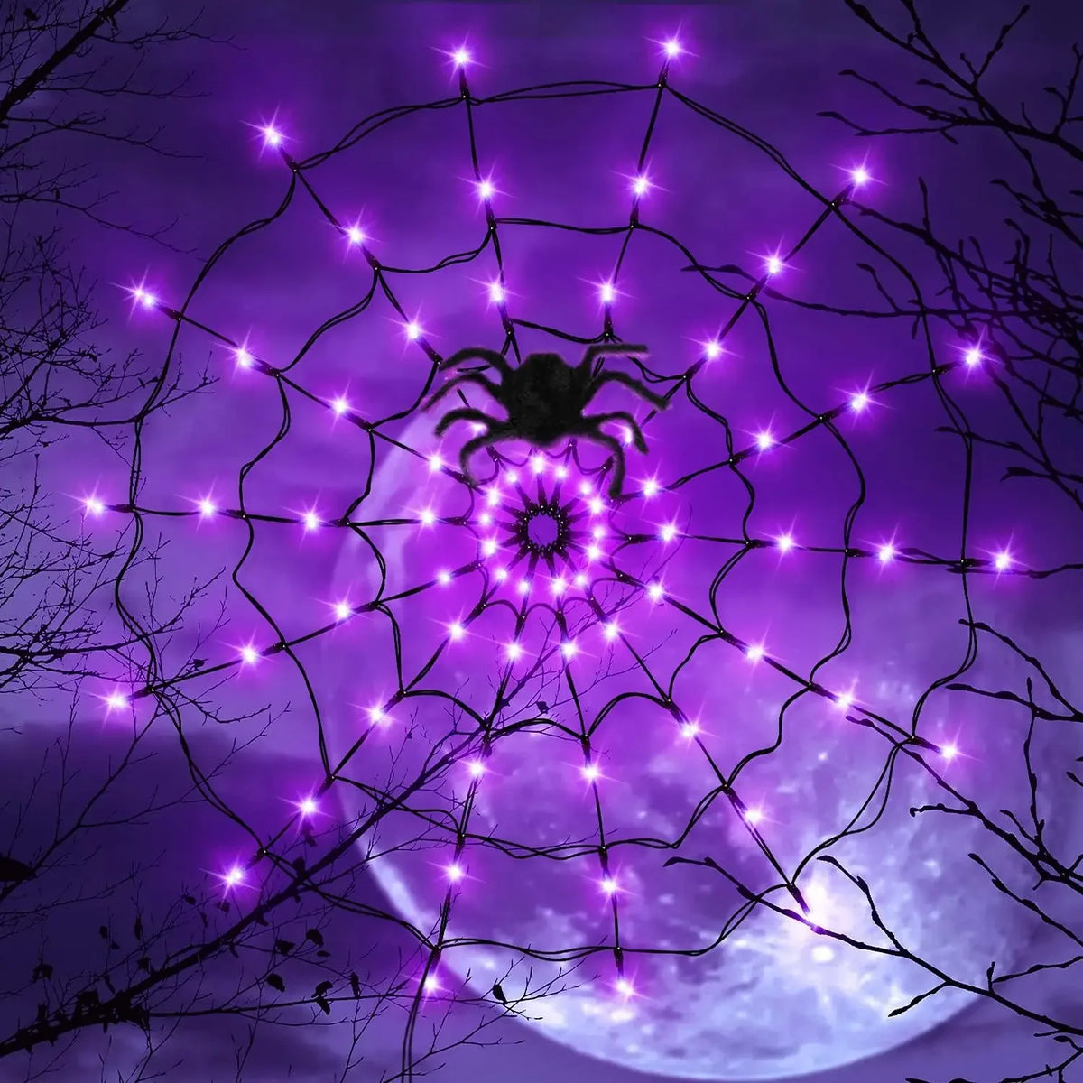 Luces LED Telaraña Halloween – Ambiente Embrujado