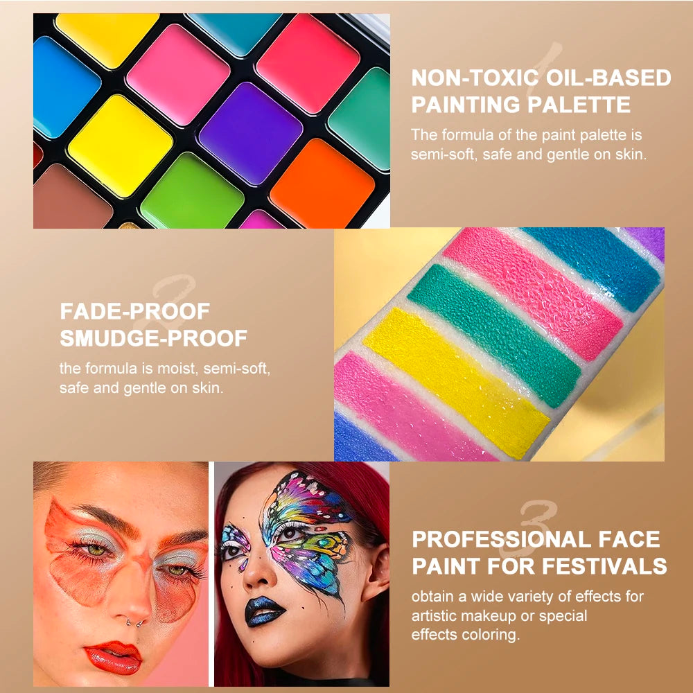 Paleta de Maquillaje Facial 22 Colores Halloween