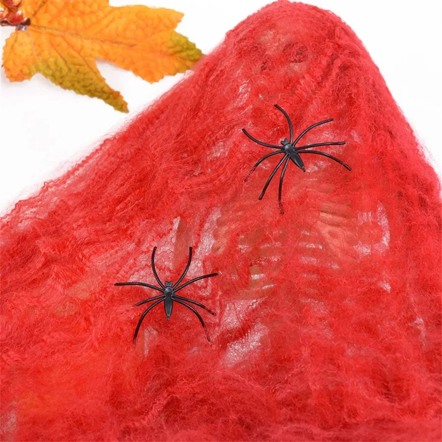 Telaraña Blanca Decorativa Halloween