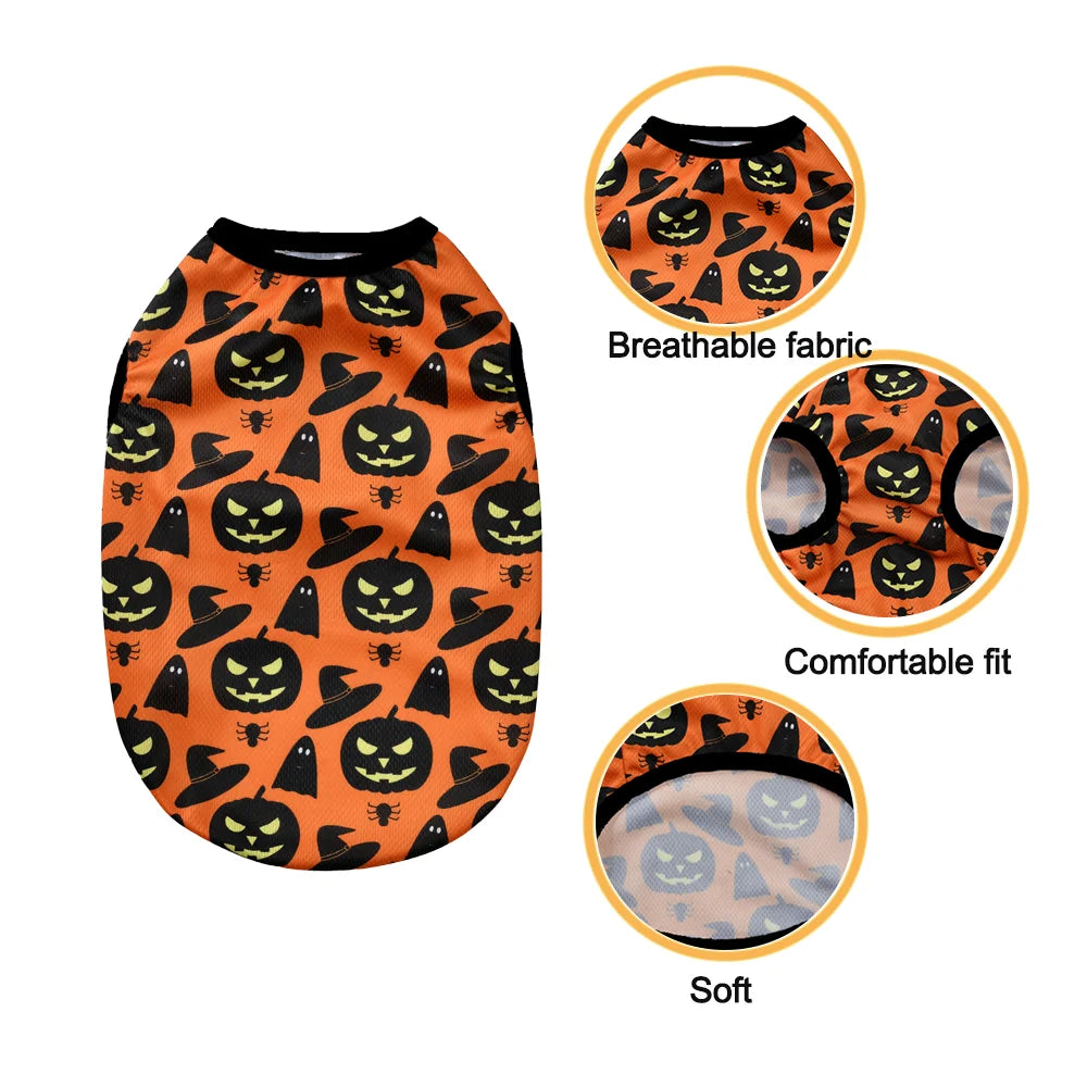 Chaleco Halloween para Mascota – Estampado Calabaza