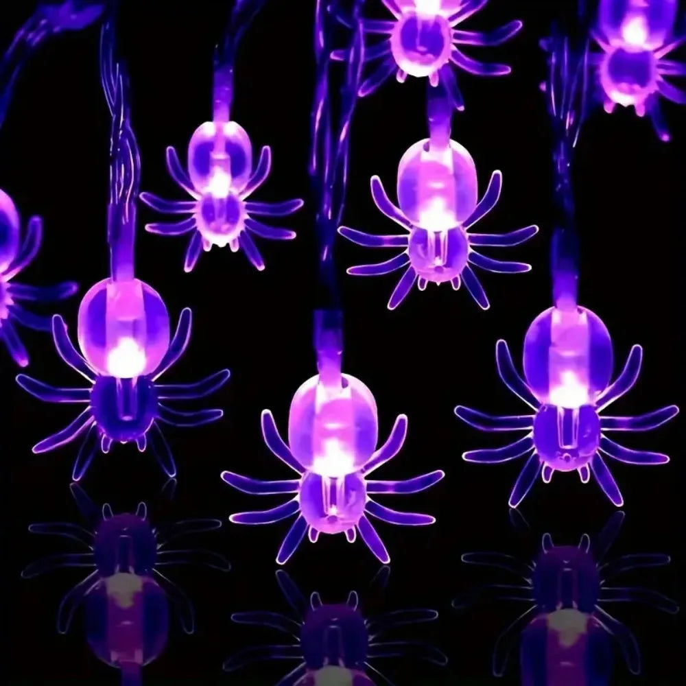 Luces LED Araña Halloween – Guirnalda Morada