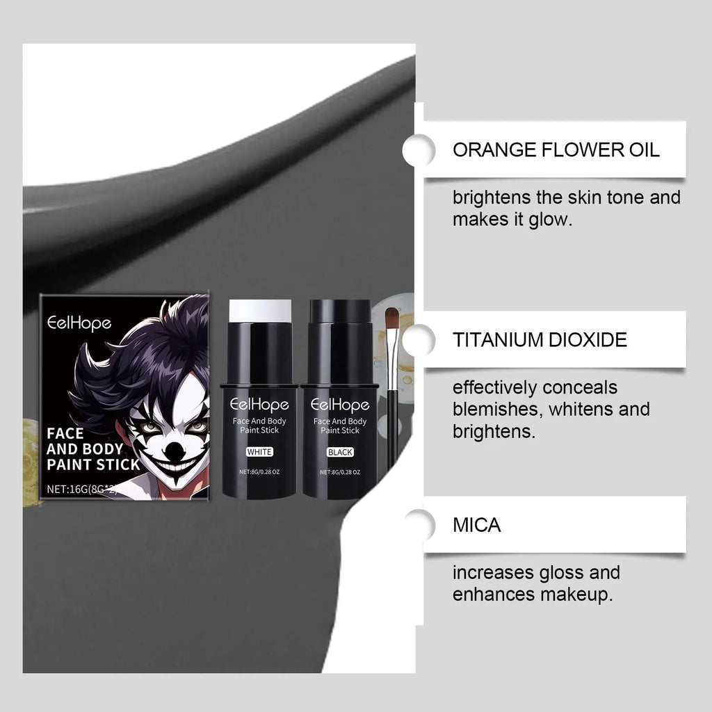 Kit de Maquillaje Halloween Blanco y Negro