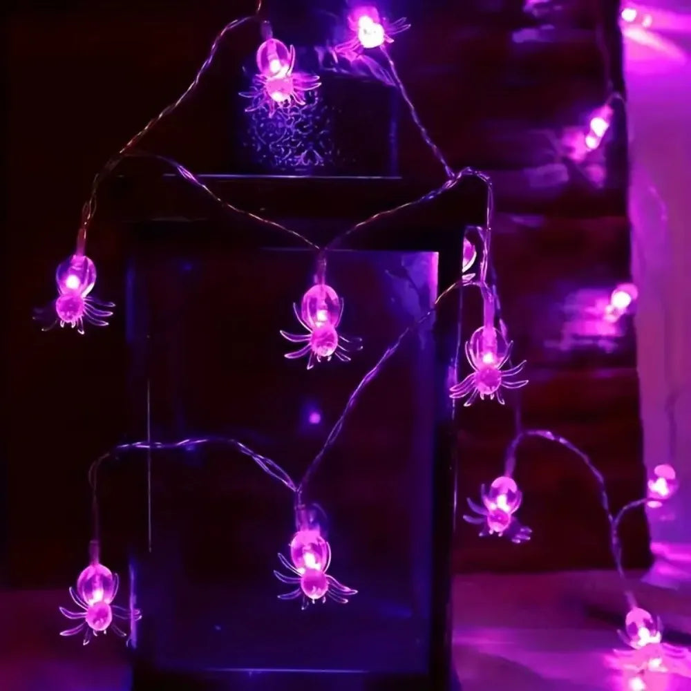 Luces LED Araña Halloween – Guirnalda Morada