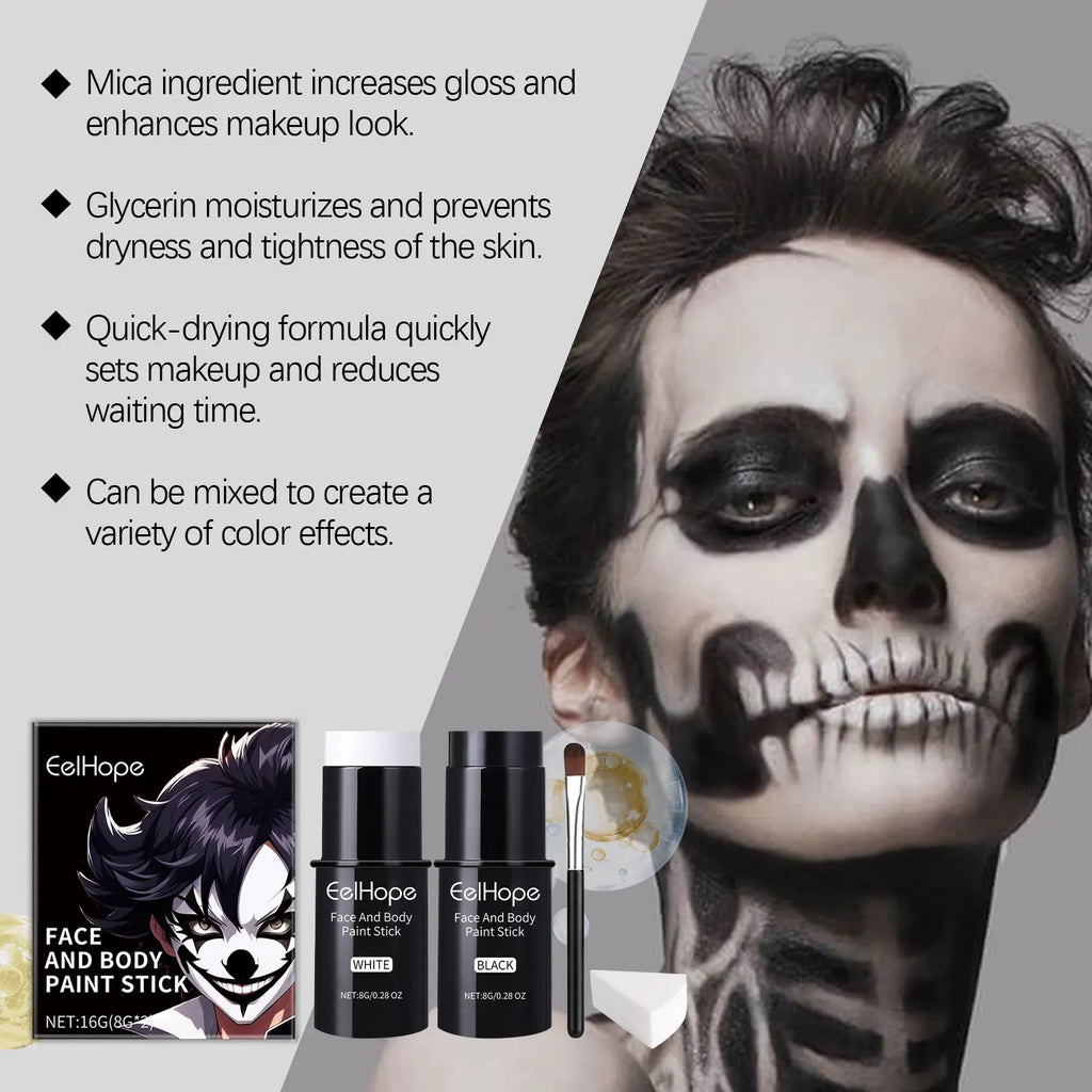Kit de Maquillaje Halloween Blanco y Negro