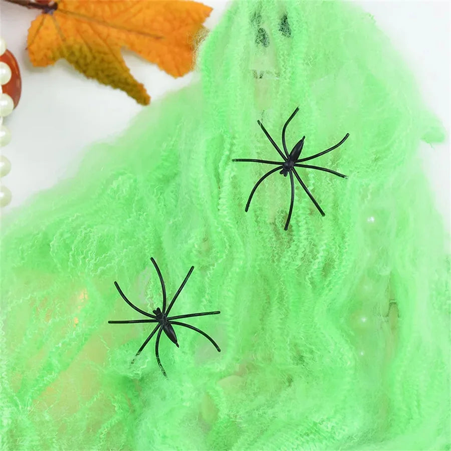 Telaraña Blanca Decorativa Halloween
