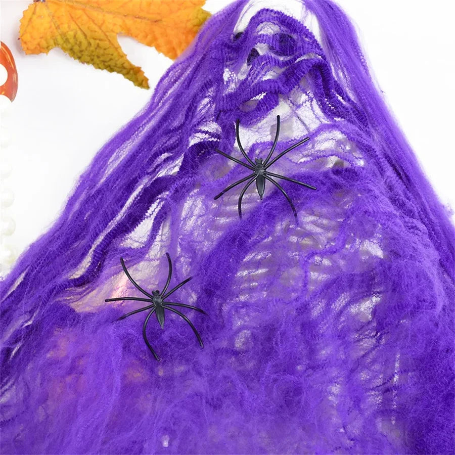Telaraña Blanca Decorativa Halloween