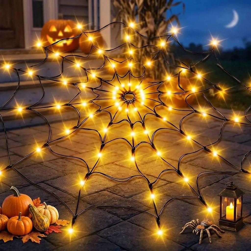 Luces LED Telaraña Halloween – Ambiente Embrujado