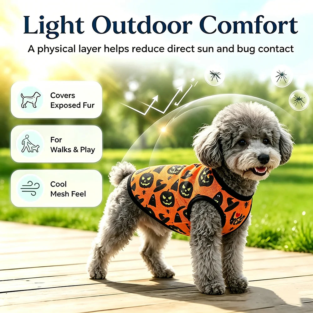Chaleco Halloween para Mascota – Estampado Calabaza