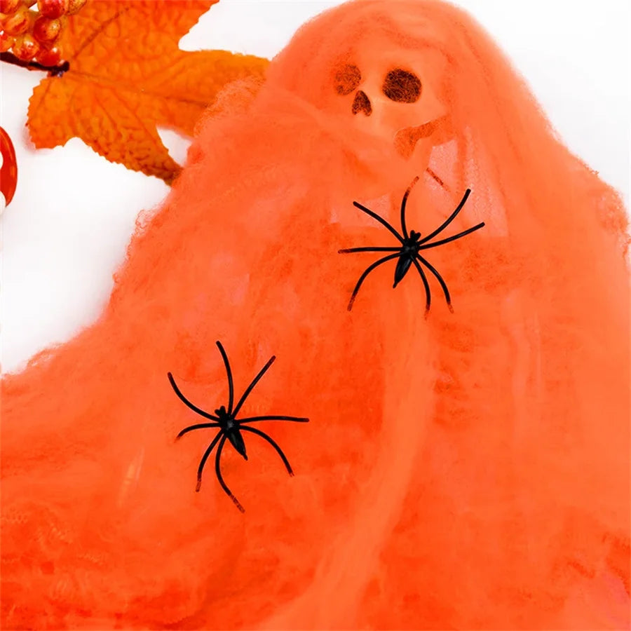 Telaraña Blanca Decorativa Halloween