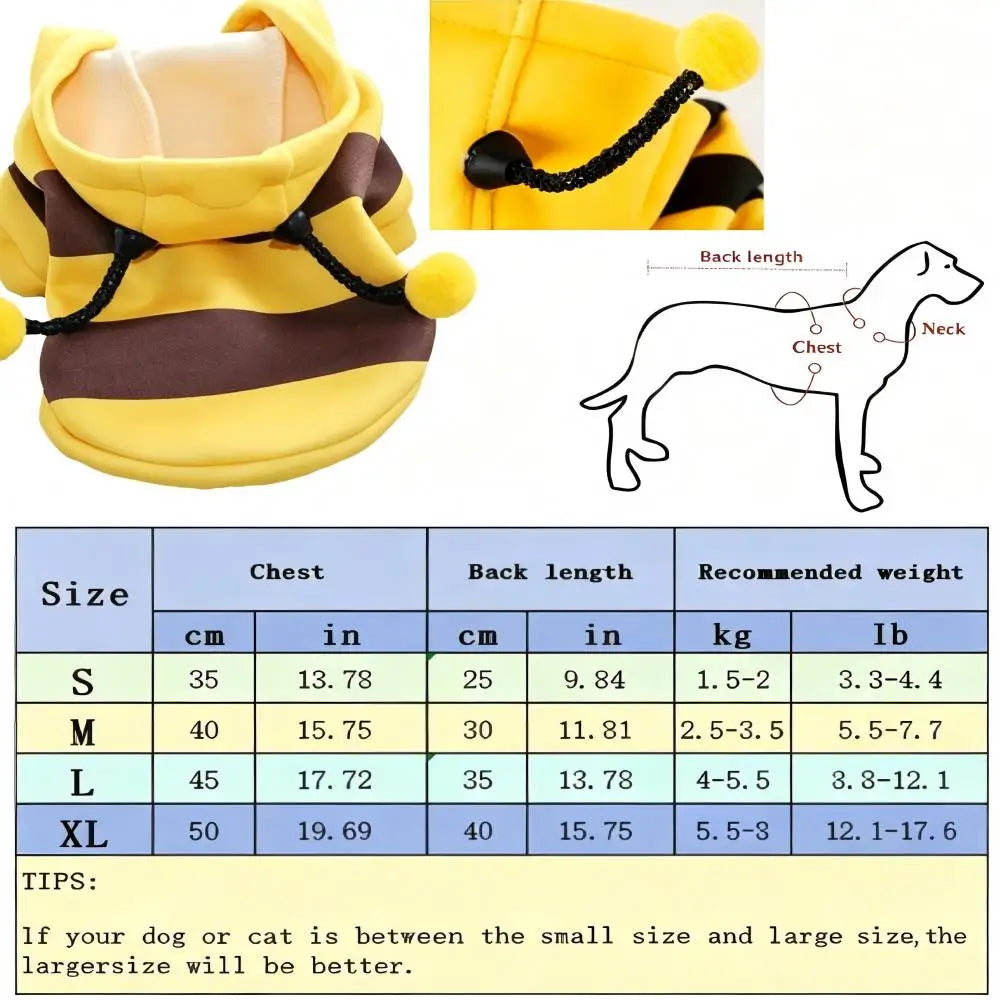 Disfraz de Abejita para Mascota – Sudadera Halloween
