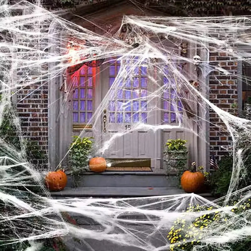 Telaraña Blanca Decorativa Halloween
