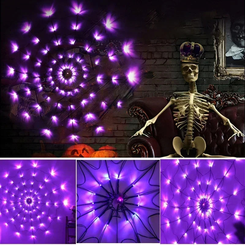Luces LED Telaraña Halloween – Ambiente Embrujado