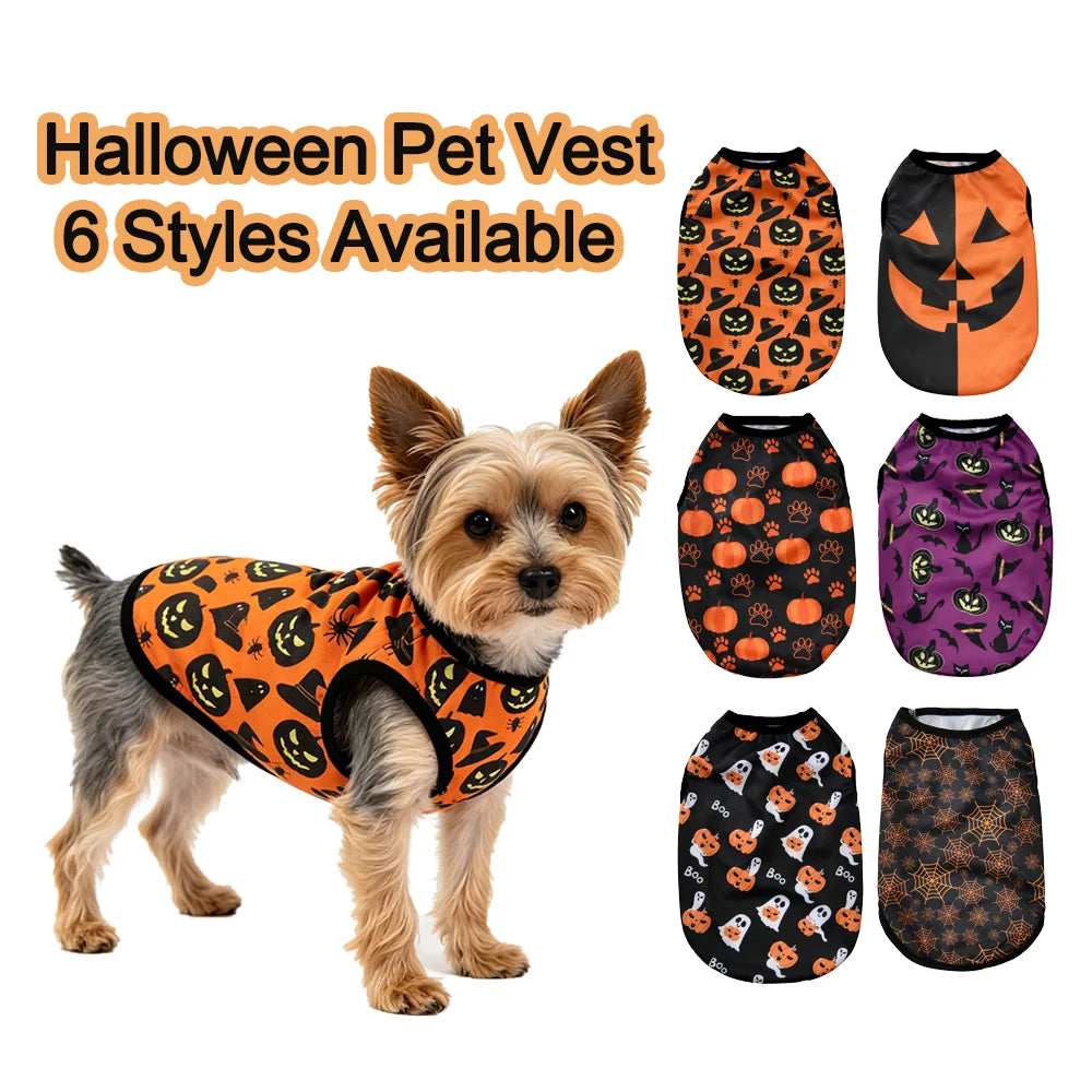 Chaleco Halloween para Mascota – Estampado Calabaza