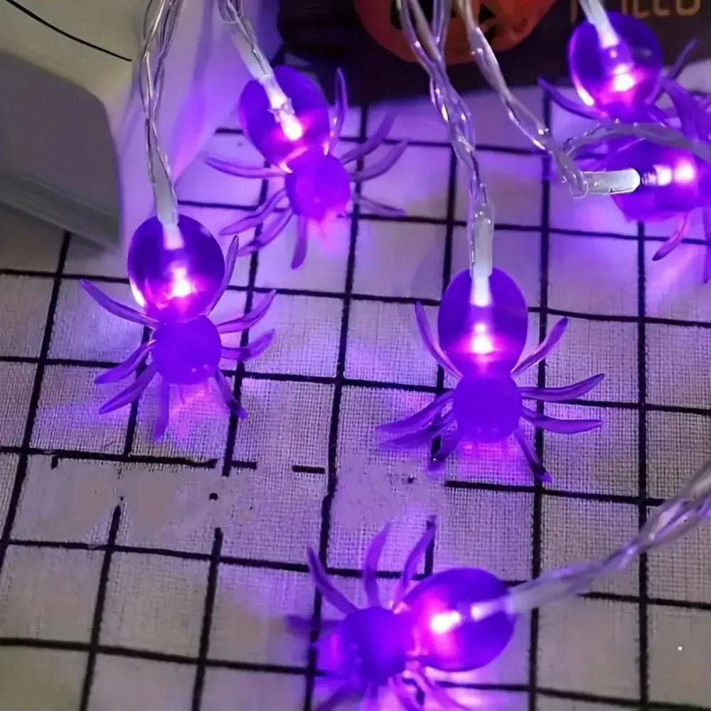Luces LED Araña Halloween – Guirnalda Morada